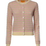 Cardigan Jane a righe in cashmere W43910JM BUTTER COMBO GUEST IN RESIDENCE 