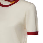 T-shirt in cashmere W44211JF CREAM CARMINE GUEST IN RESIDENCE 