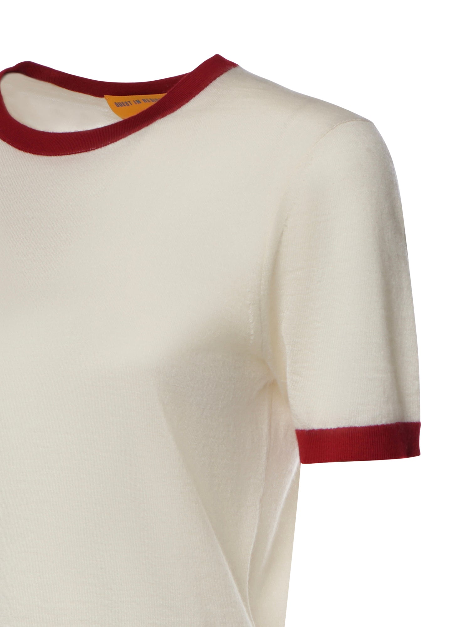 T-shirt in cashmere W44211JF CREAM CARMINE GUEST IN RESIDENCE 