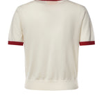 T-shirt in cashmere W44211JF CREAM CARMINE GUEST IN RESIDENCE 