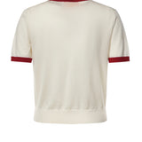 T-shirt in cashmere W44211JF CREAM CARMINE GUEST IN RESIDENCE 