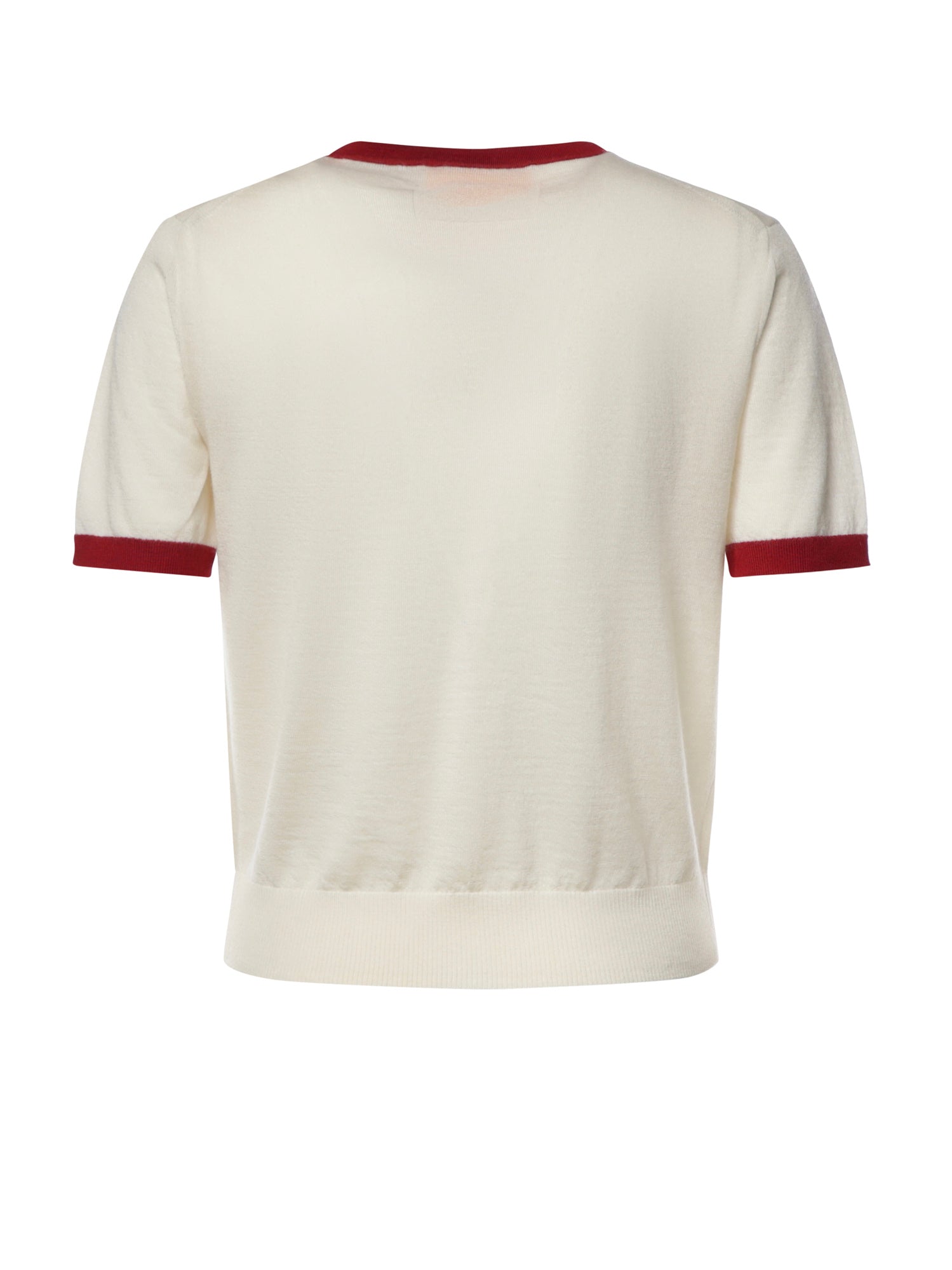 T-shirt in cashmere W44211JF CREAM CARMINE GUEST IN RESIDENCE 