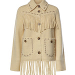 Giacca Western con frange W48019JM BUTTER GUEST IN RESIDENCE 