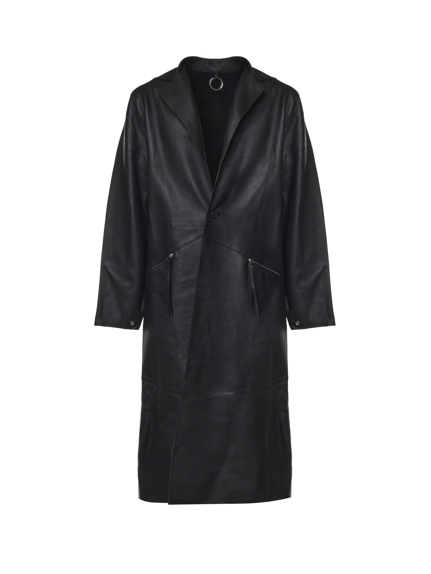 Cappotto Amplitude in pelle AW26M01018 BLK01 HELIOT EMIL 