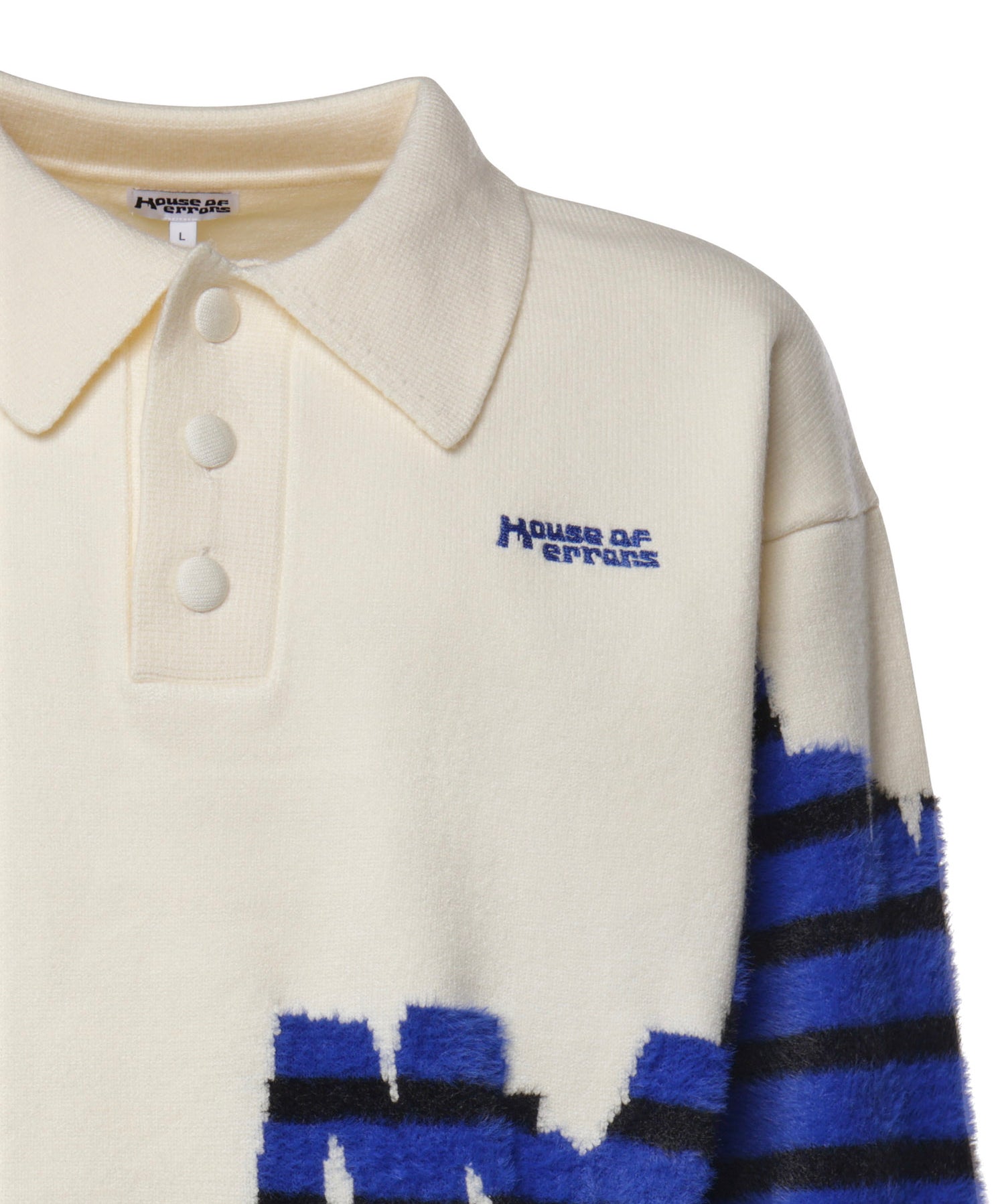 Polo in misto viscosa con logo HEFW26SW02708 8475 HOUSE OF ERRORS 