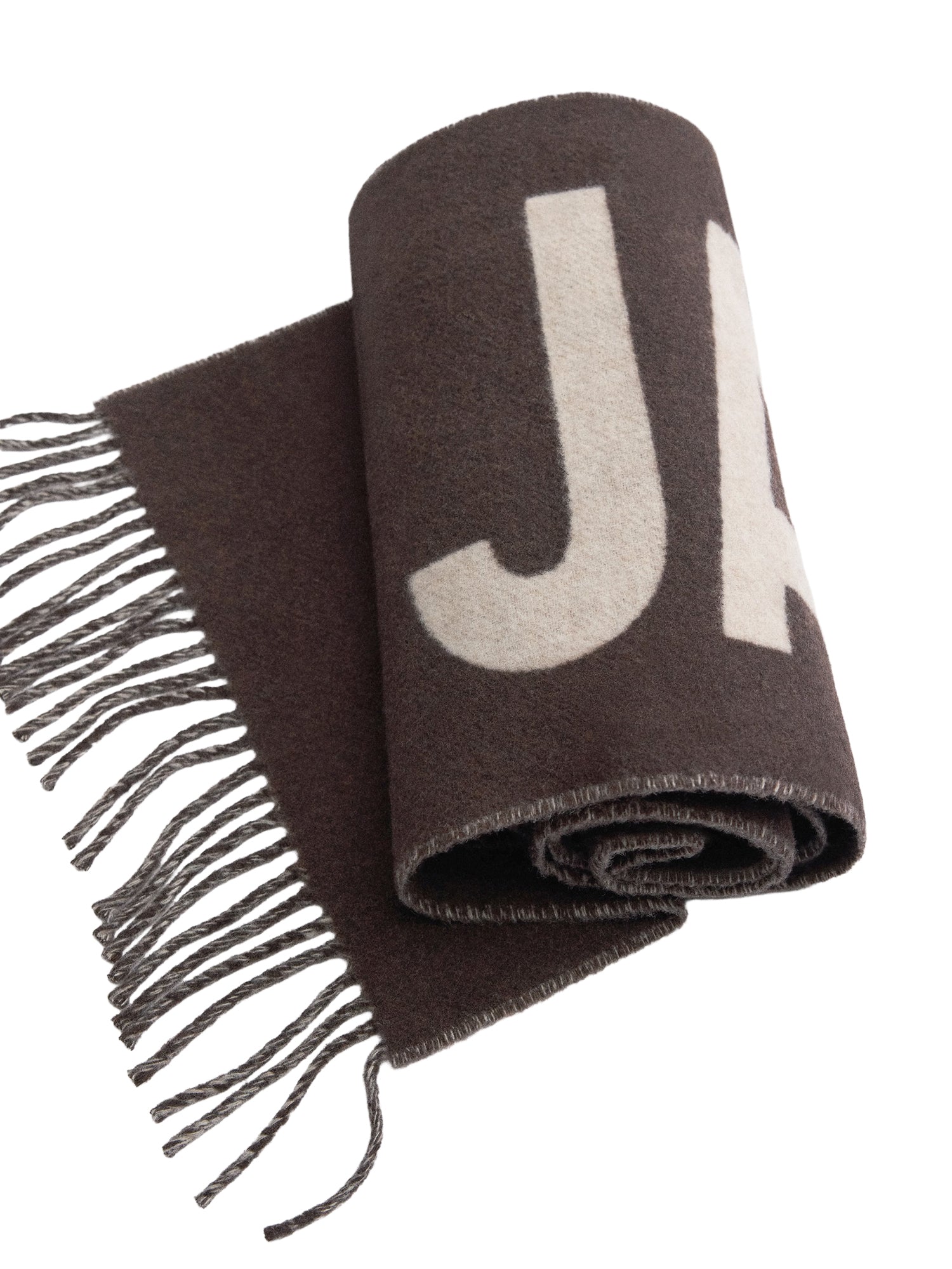 Sciarpa con frange e logo ACU00435AOT4001 080 JACQUEMUS 