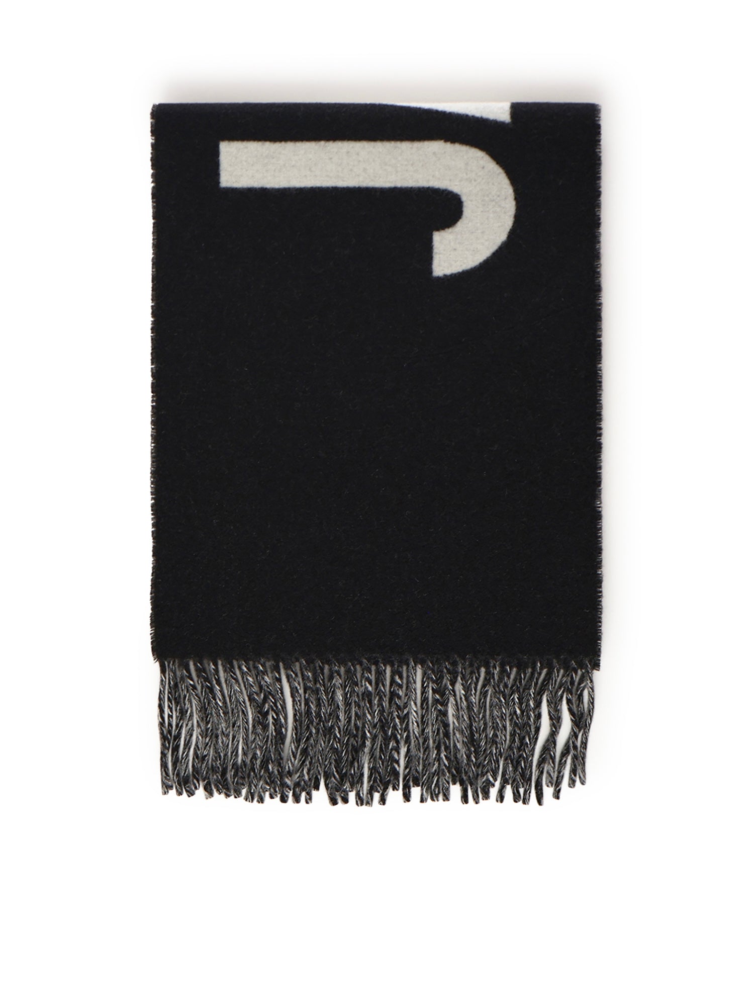 Sciarpa con frange e logo ACU00435AOT4001 990 JACQUEMUS 