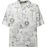 Camicia con stampa in misto viscosa e lino SHM00646AW00930 1TA JACQUEMUS 