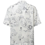 Camicia con stampa in misto viscosa e lino SHM00646AW00930 1TA JACQUEMUS 