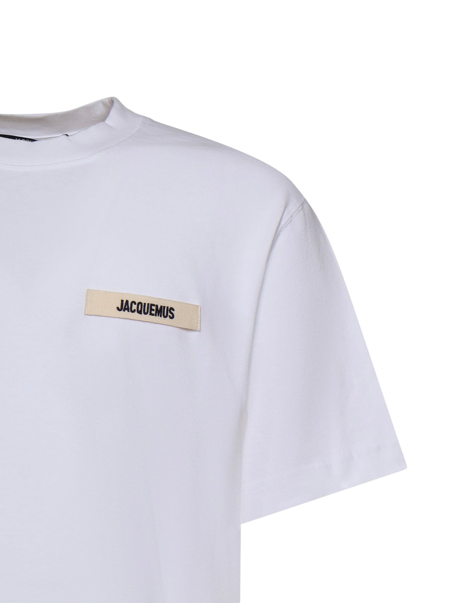 T-shirt in cotone con logo TSM00133AJ00226 100 JACQUEMUS 