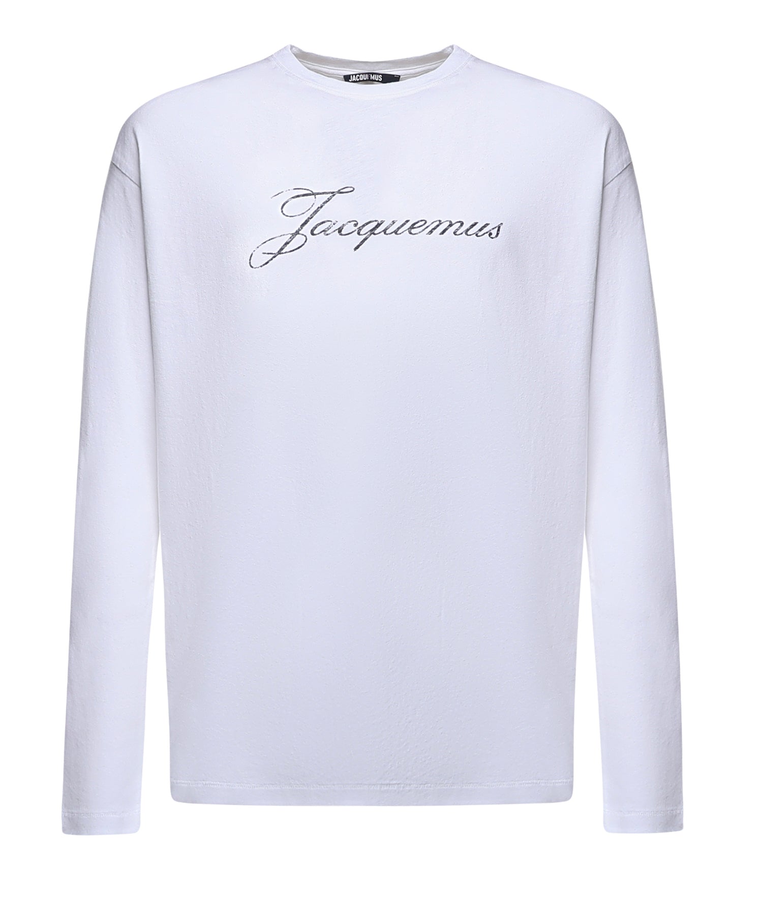 T-shirt in misto cotone con logo TSU00351AJ00289 100 JACQUEMUS 
