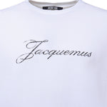 T-shirt in misto cotone con logo TSU00351AJ00289 100 JACQUEMUS 
