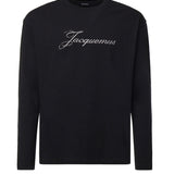 T-shirt in misto cotone con logo TSU00351AJ00289 990 JACQUEMUS 