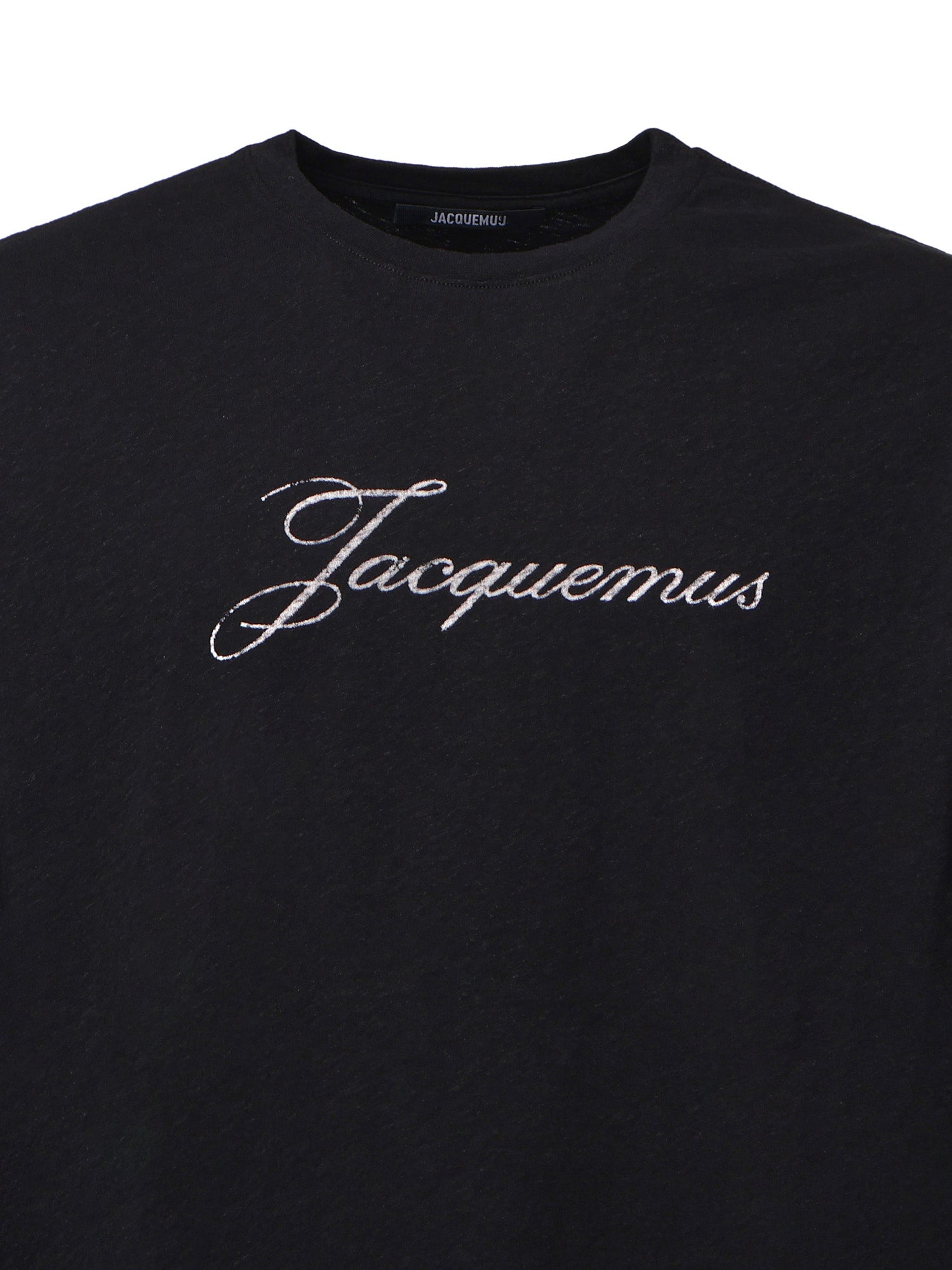 T-shirt in misto cotone con logo TSU00351AJ00289 990 JACQUEMUS 