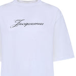 T-shirt Jacquemus con logo TSW00596AJ00289 100 JACQUEMUS 