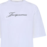 T-shirt Jacquemus con logo TSW00596AJ00289 100 JACQUEMUS 