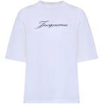 T-shirt Jacquemus con logo TSW00596AJ00289 100 JACQUEMUS 