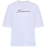 T-shirt Jacquemus con logo TSW00596AJ00289 100 JACQUEMUS 
