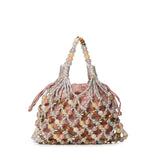 Borsa in macramè con logo 5846445609 CREAM KURT GEIGER 