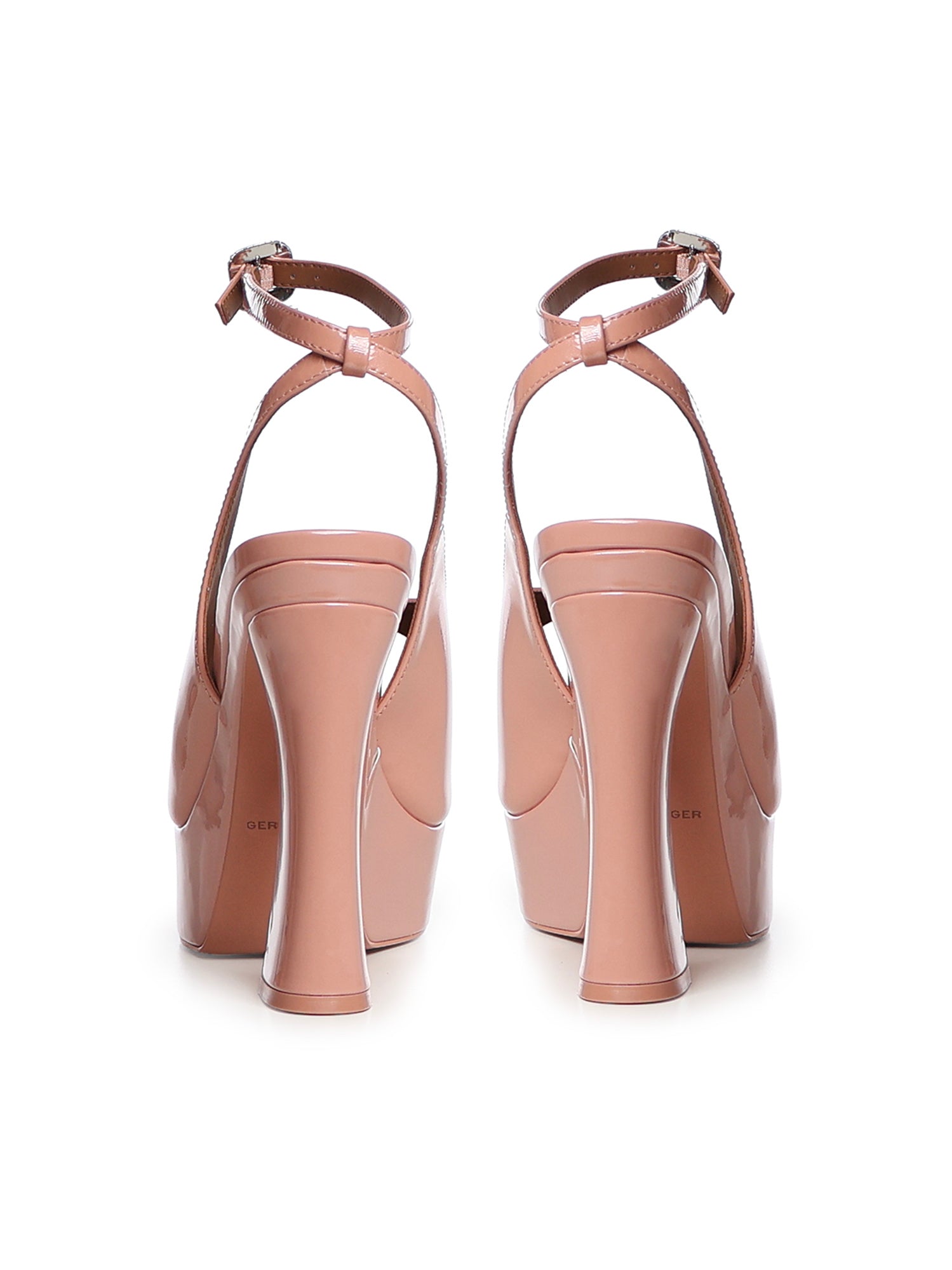 Sandalo con plateau in vernice 5850396309 PEACH-PATENT KURT GEIGER 