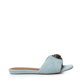 Sandali flat Kensington con logo 8496183339 PALE BLUE KURT GEIGER 