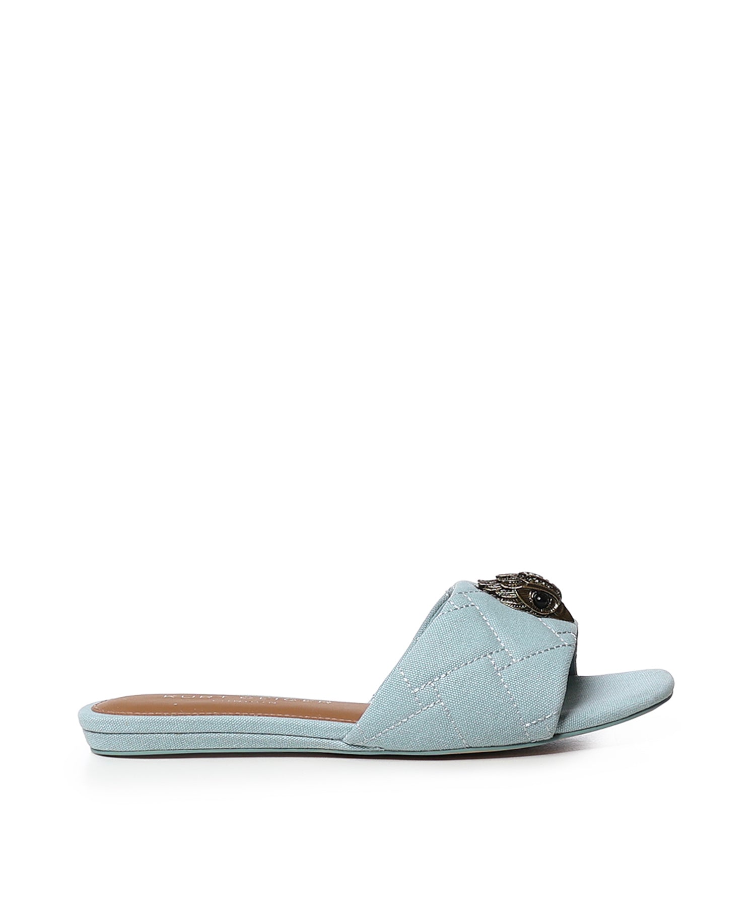 Sandali flat Kensington con logo 8496183339 PALE BLUE KURT GEIGER 
