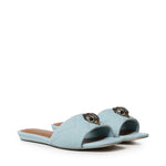 Sandali flat Kensington con logo 8496183339 PALE BLUE KURT GEIGER 