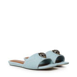 Sandali flat Kensington con logo 8496183339 PALE BLUE KURT GEIGER 