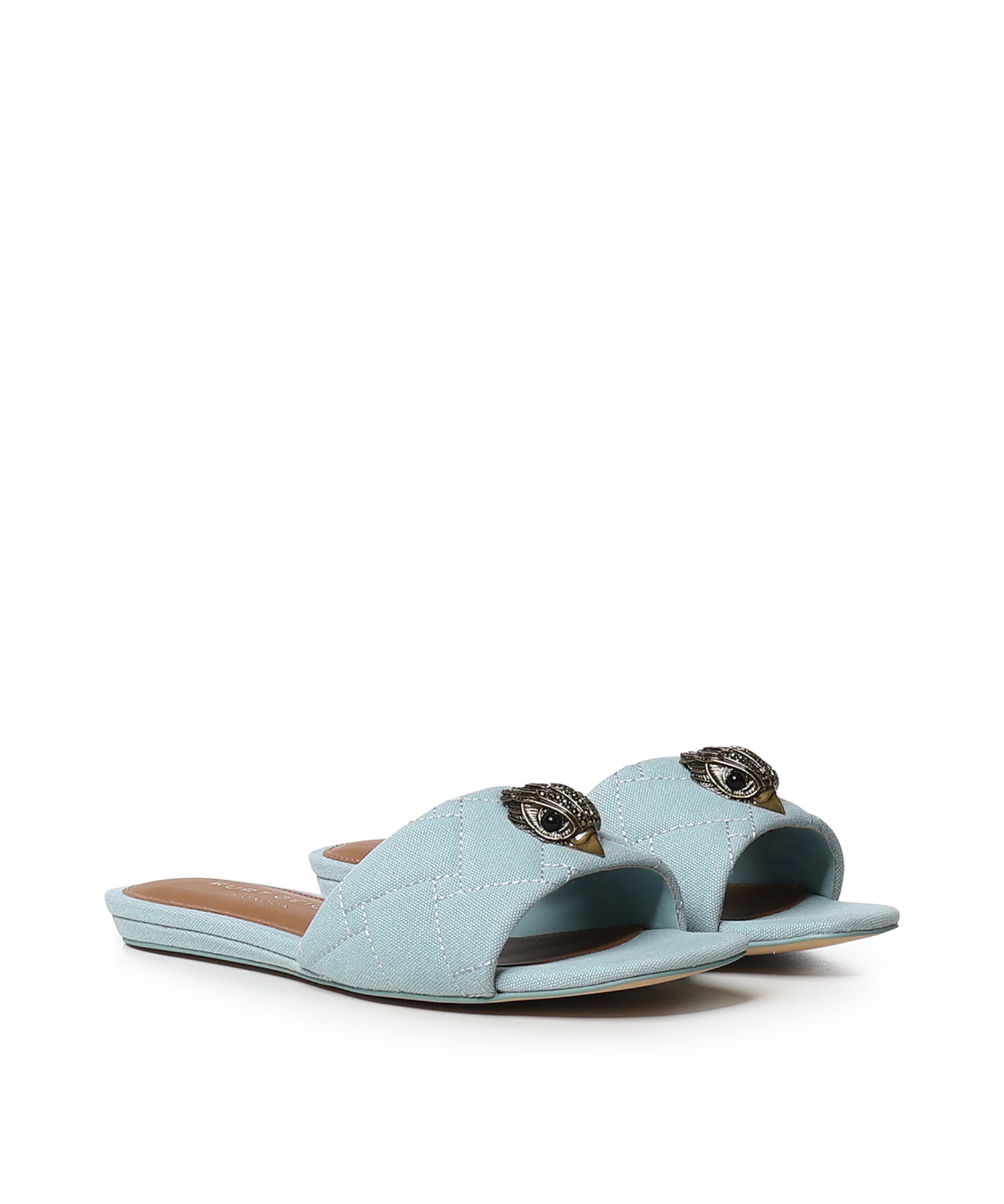 Sandali flat Kensington con logo 8496183339 PALE BLUE KURT GEIGER 