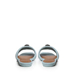 Sandali flat Kensington con logo 8496183339 PALE BLUE KURT GEIGER 