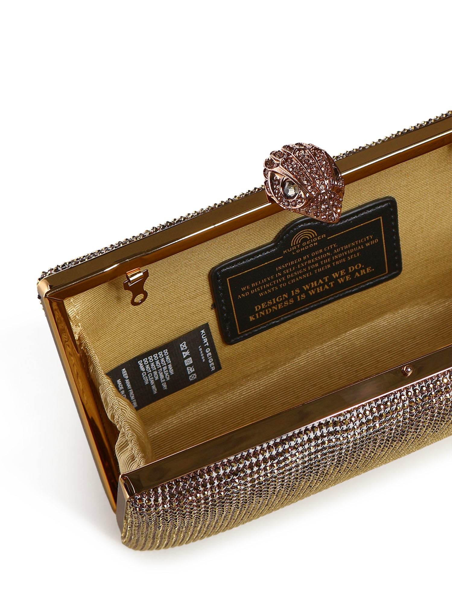 Clutch Crystal Kensington 9102940609 BEIGE KURT GEIGER 