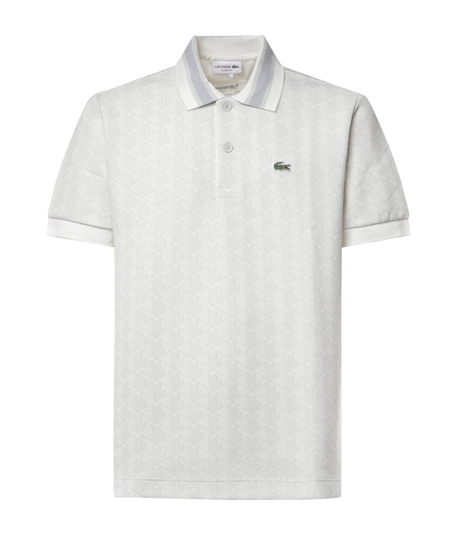 Polo in jacquard con monogramma DH1417 4IW LACOSTE 