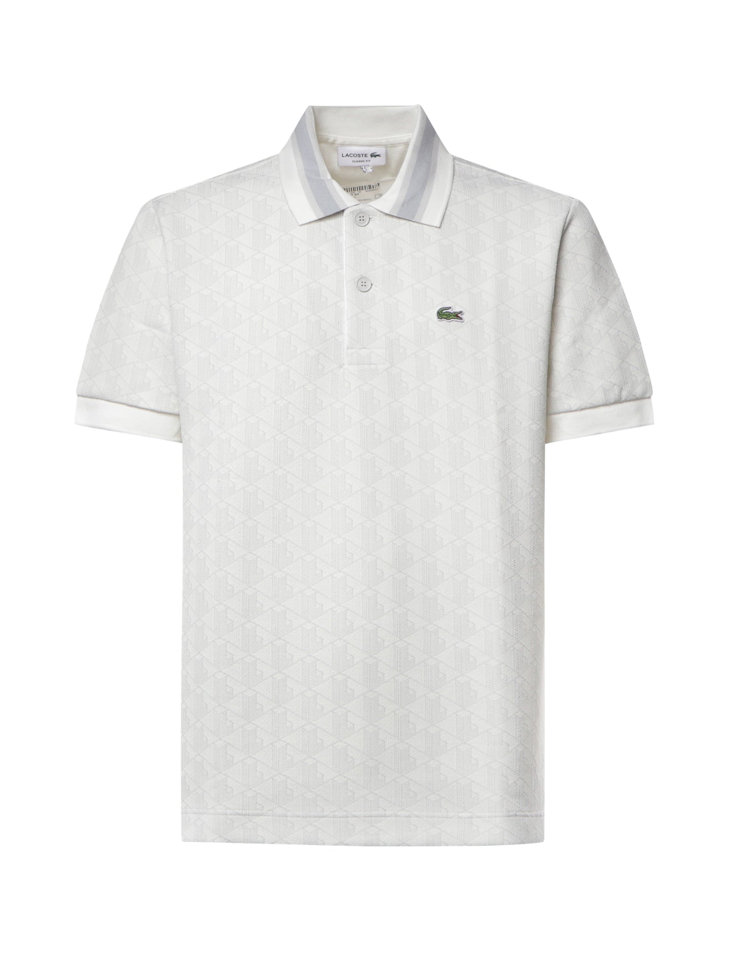 Polo in jacquard con monogramma DH1417 4IW LACOSTE 