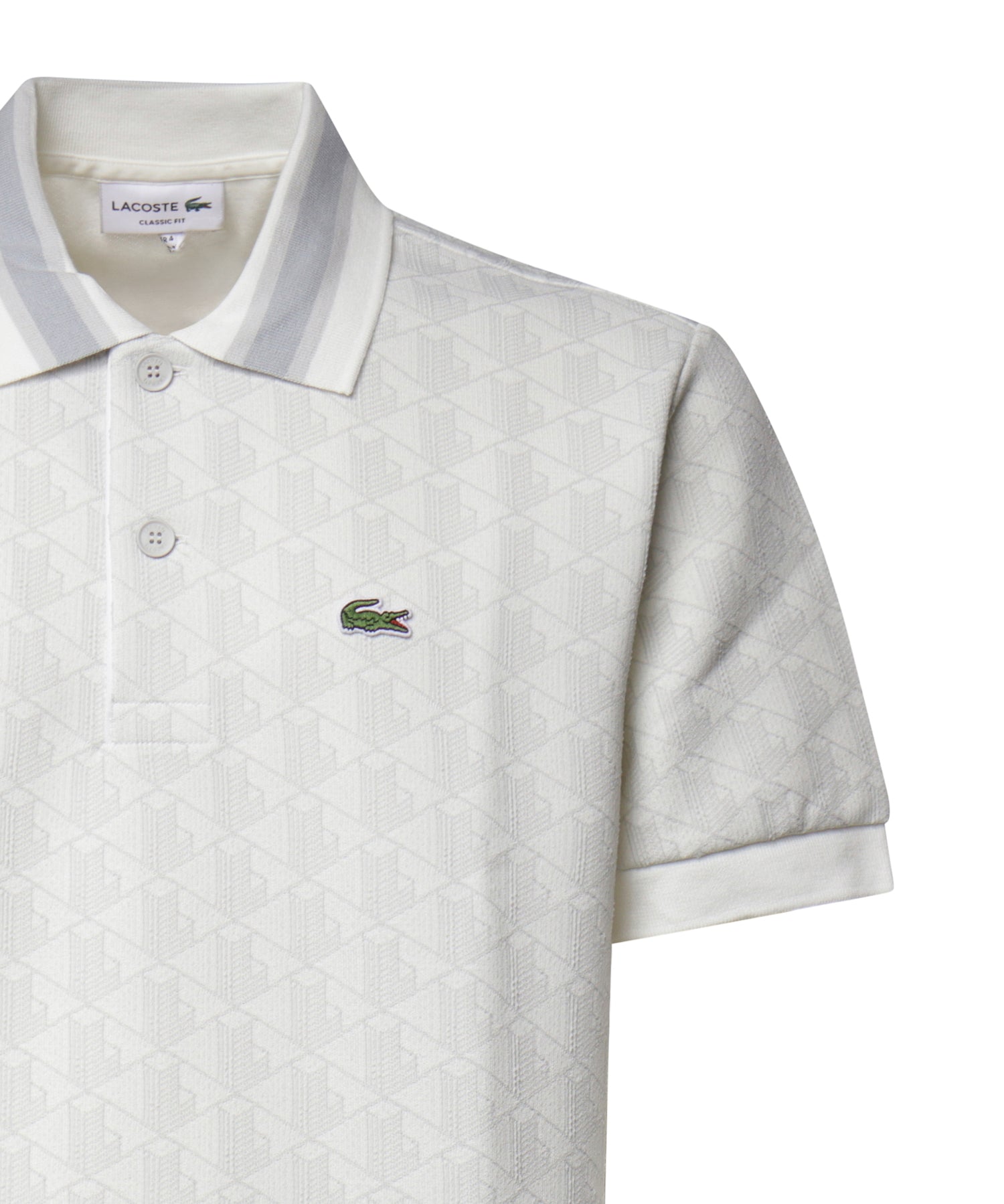 Polo in jacquard con monogramma DH1417 4IW LACOSTE 