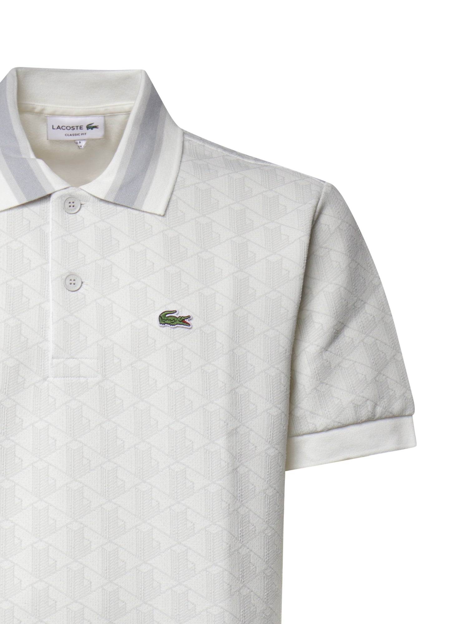 Polo in jacquard con monogramma DH1417 4IW LACOSTE 