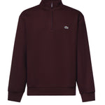 Felpa con collo alto e zip in misto cotone SH8866 3KE LACOSTE 
