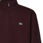 Felpa con collo alto e zip in misto cotone SH8866 3KE LACOSTE 