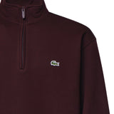 Felpa con collo alto e zip in misto cotone SH8866 3KE LACOSTE 