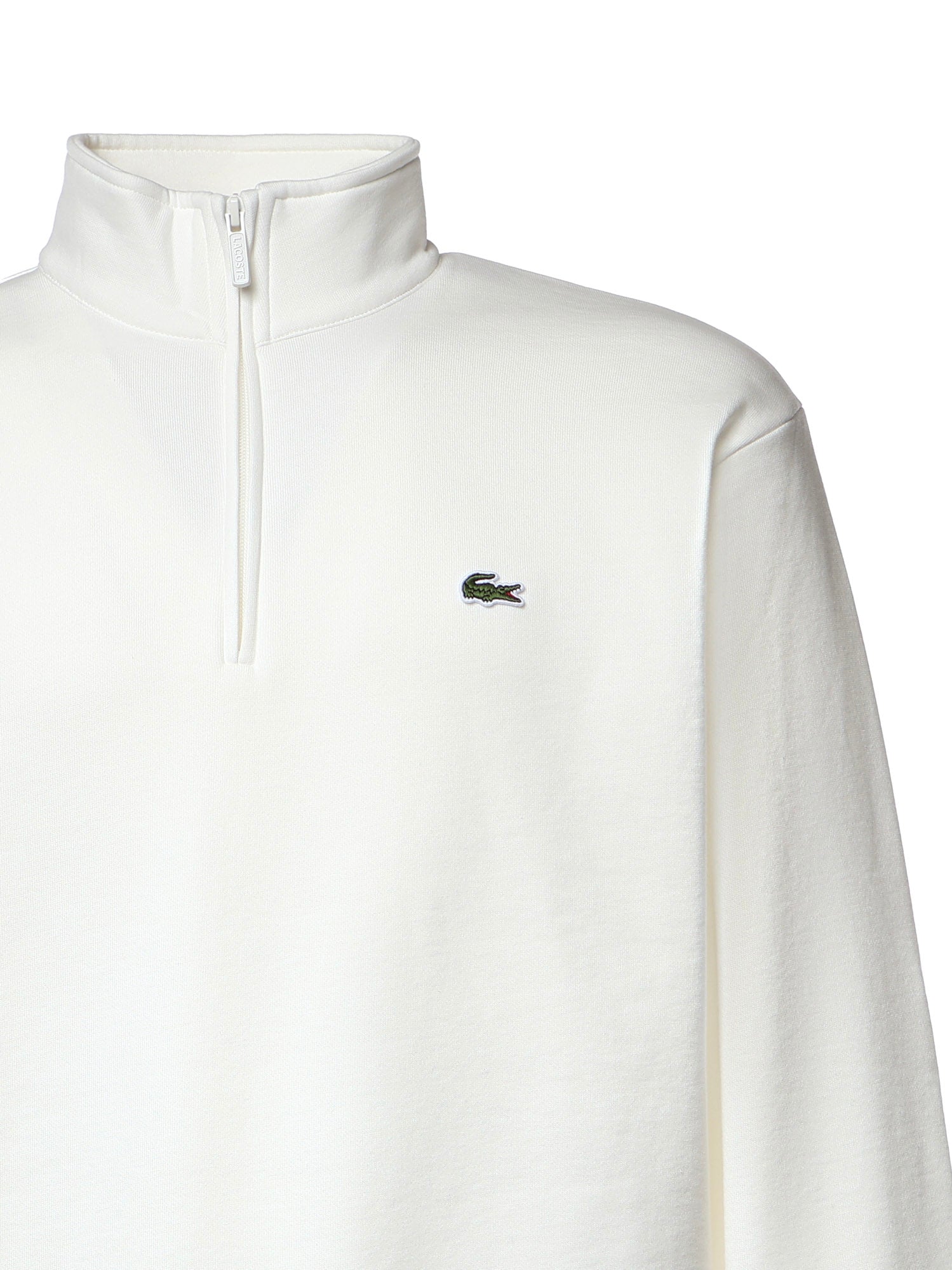 Felpa con collo alto e zip in misto cotone SH8866 70V LACOSTE 