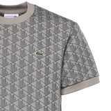 T-shirt con monogramma jacquard TH1197 41I LACOSTE 