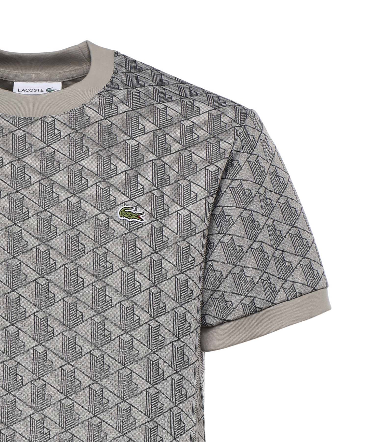 T-shirt con monogramma jacquard TH1197 41I LACOSTE 