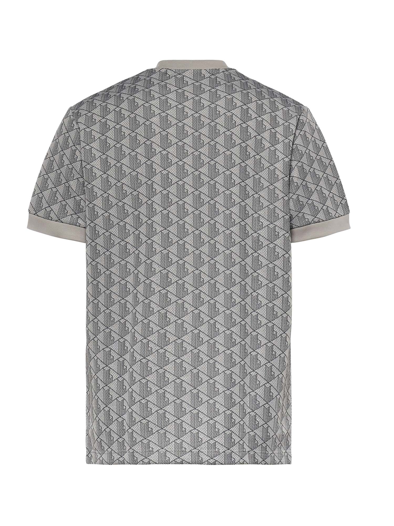 T-shirt con monogramma jacquard TH1197 41I LACOSTE 