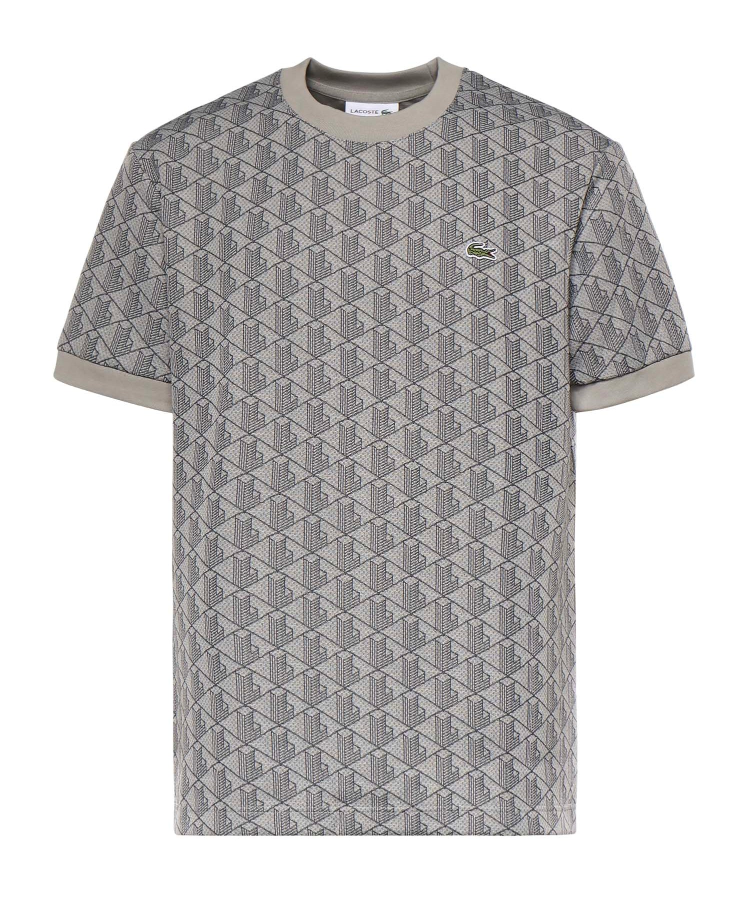 T-shirt con monogramma jacquard TH1197 41I LACOSTE 