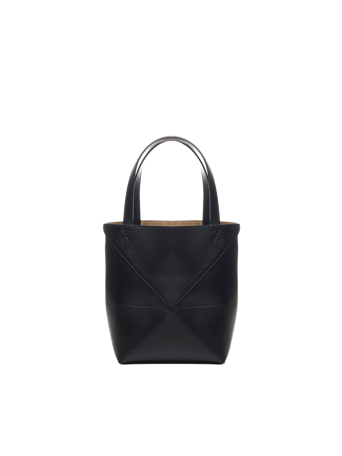 Borsa tote Puzzle Fold mini in pelle di vitello lucida A657V25X01 1100 LOEWE 