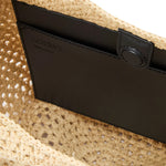 Borsa hobo Punch Hole piccola in rafia e pelle A914W86X01 2165 LOEWE 