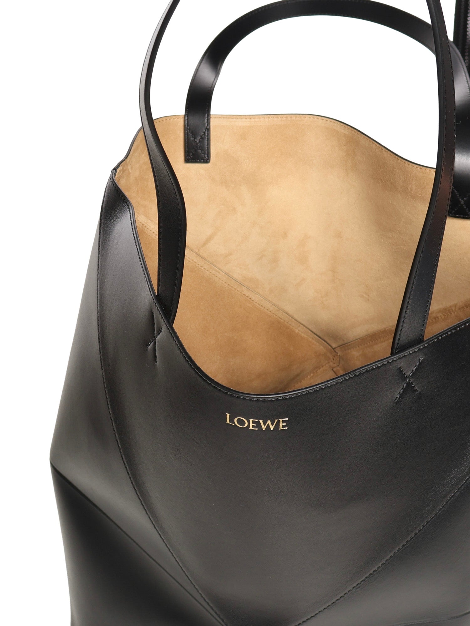 Borsa Puzzle Fold Tote XL in pelle di vitello B933Q18X01 1100 LOEWE 