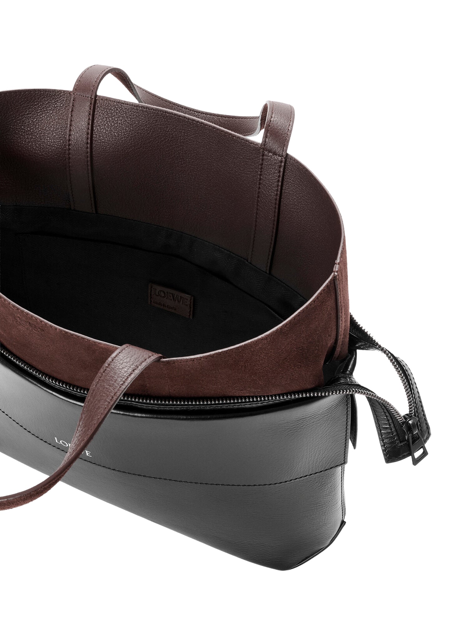 Borsa tote Switch piccola in vitello e pelle scamosciata<BR/> BINOTOSX01 0134 LOEWE 