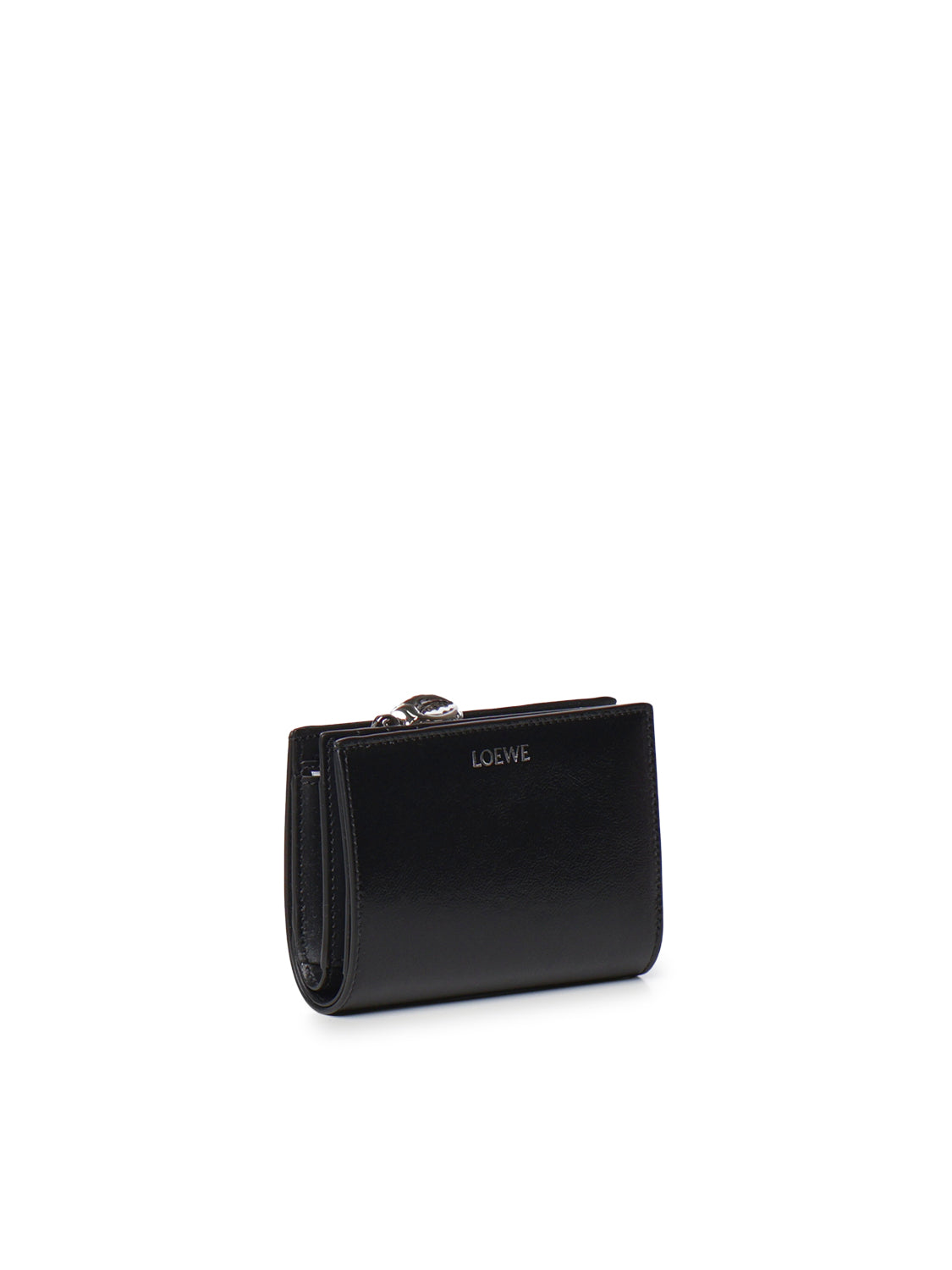 Portafogli compatto Claw in pelle di agnello lucida C643NCWX22 1100 LOEWE 