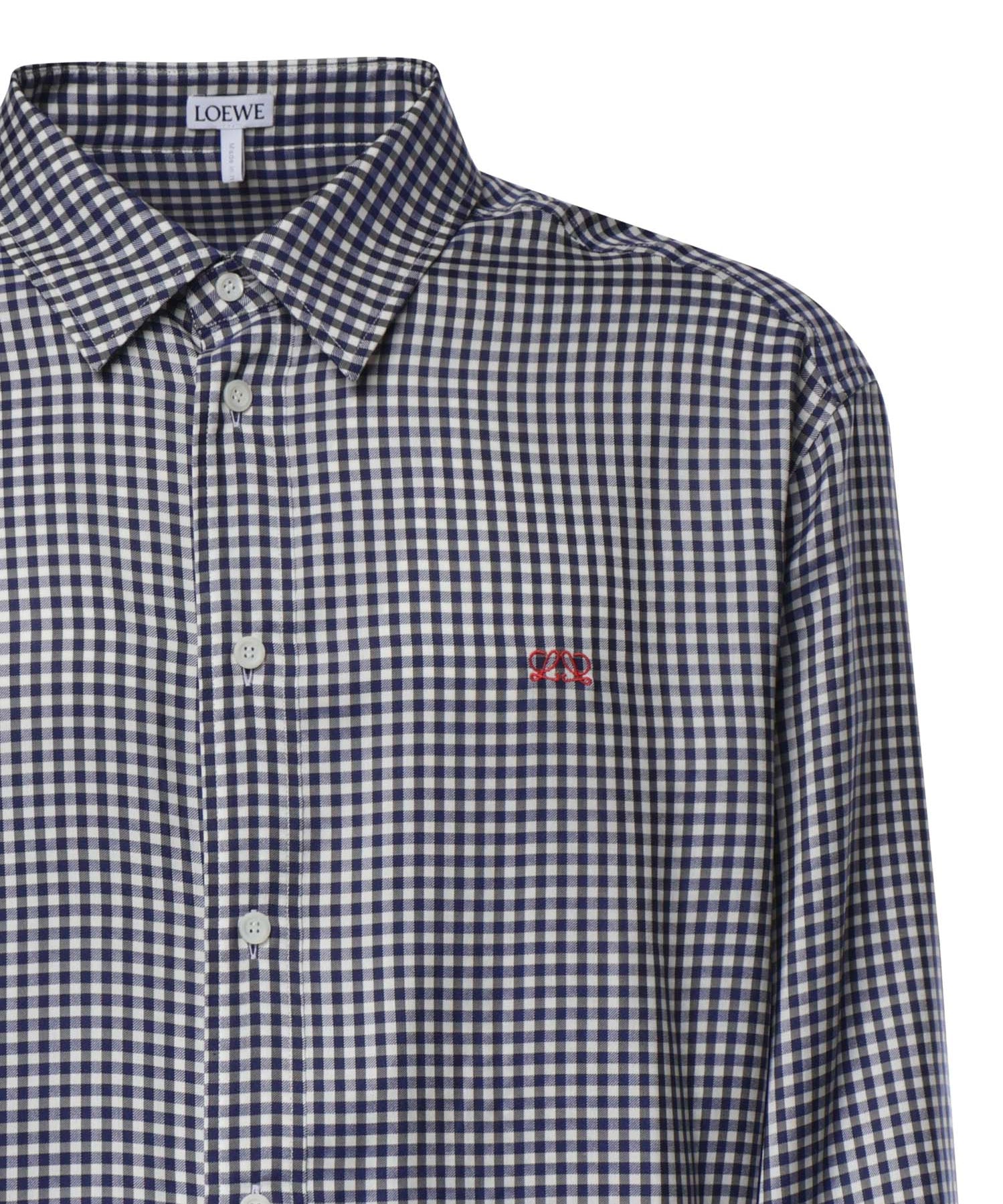 Camicia check in seta H526Y05WJ9 5102 LOEWE 