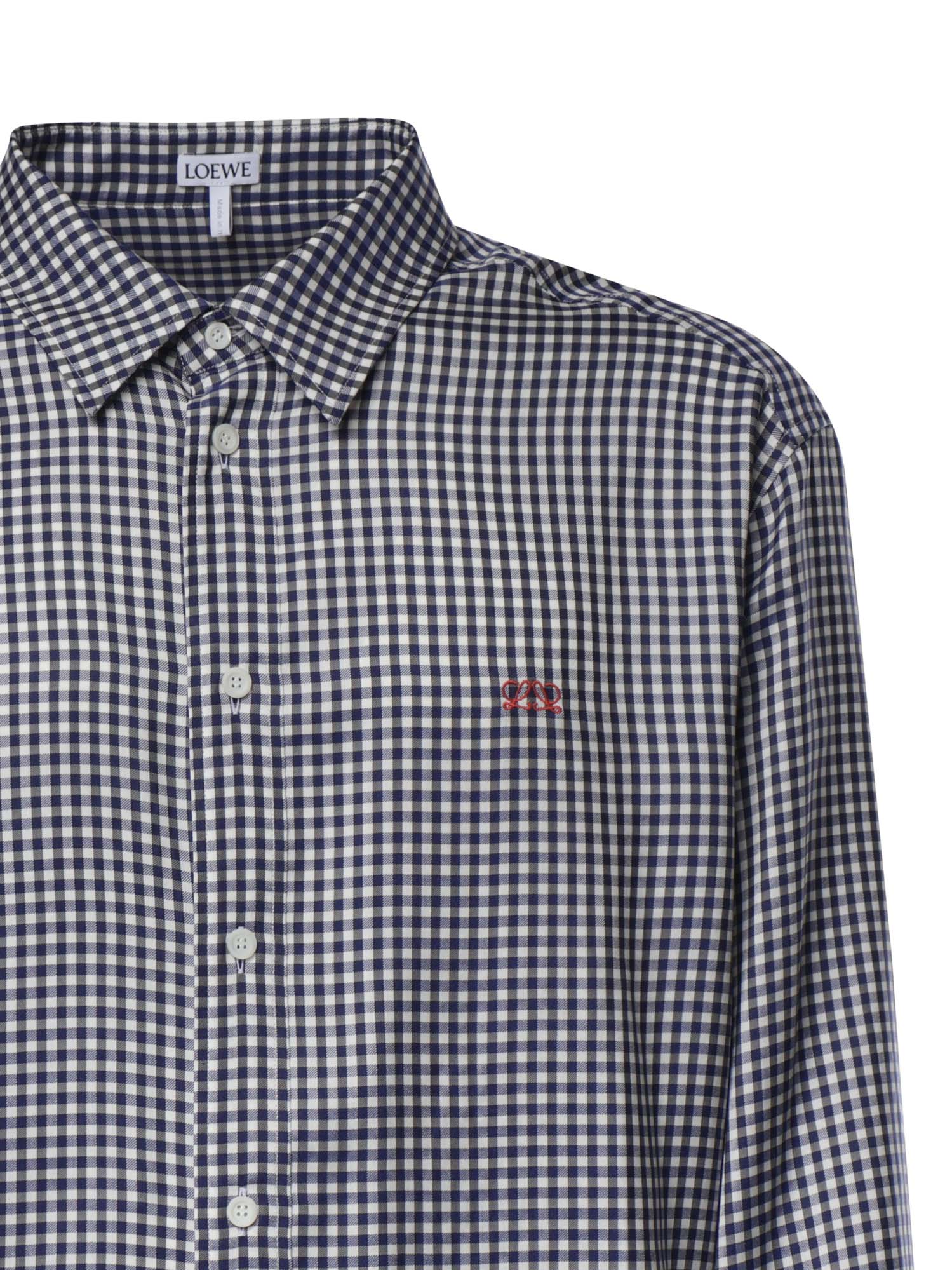 Camicia check in seta H526Y05WJ9 5102 LOEWE 